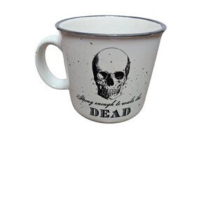 Strong Enough to Wake the Dead Skull Coffee Cup Prima Design